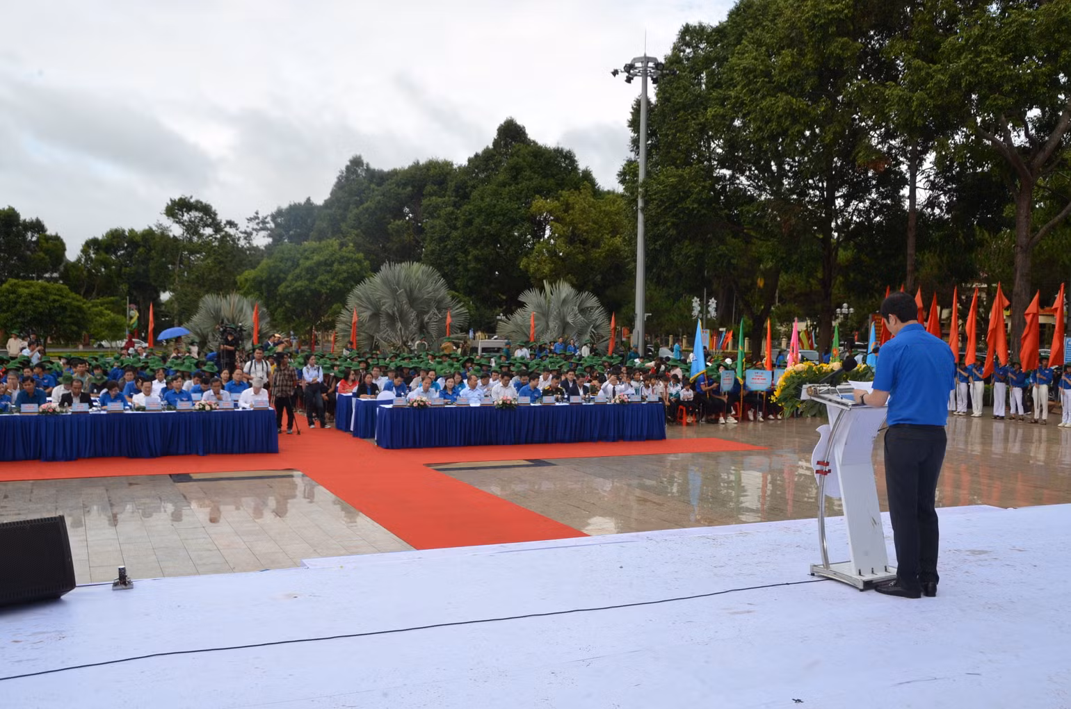 Khung cảnh Lễ ra quân Chiến dịch thanh niên tình nguyện hè 2025 và hưởng ứng Tháng hành động vì trẻ em năm 2025.