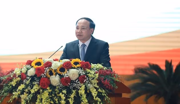 Bí thư Tỉnh ủy Quảng Ninh Nguyễn Xuân Ký phát biểu chào mừng tại lễ khai mạc.