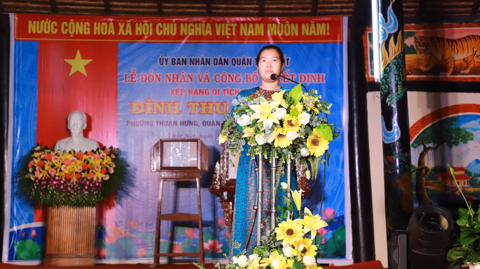 Bà Nguyễn Thị Ngọc Điệp, Phó Chủ tịch Ủy ban nhân dân thành phố Cần Thơ, phát biểu tại buổi lễ. Bà Nguyễn Thị Ngọc Điệp, Phó Chủ tịch Ủy ban nhân dân thành phố Cần Thơ, phát biểu tại buổi lễ.
