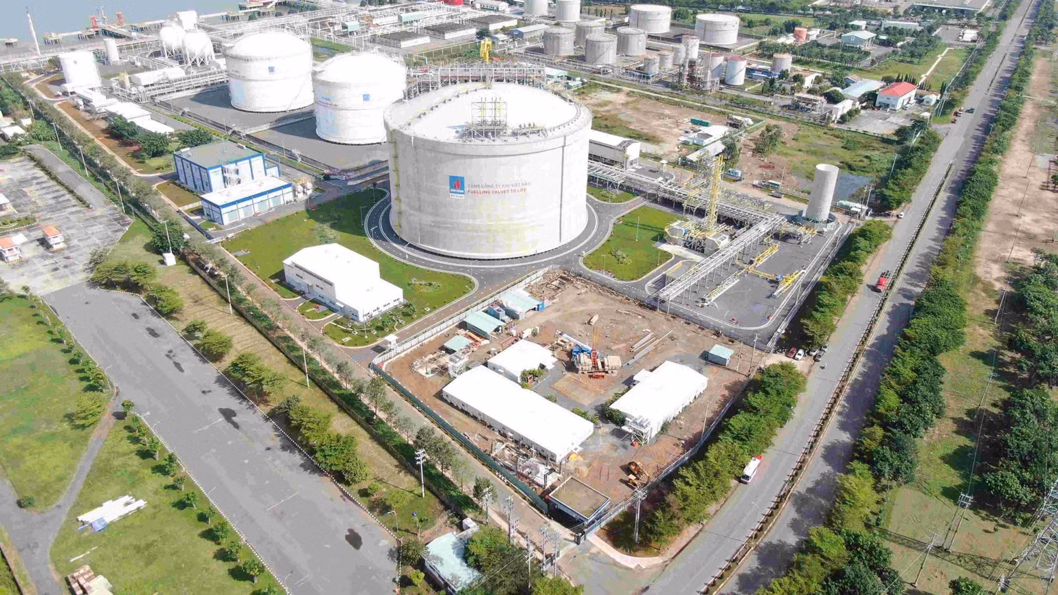 Kho cảng LNG Thị Vải được xây dựng tại tỉnh Bà Rịa – Vũng Tàu