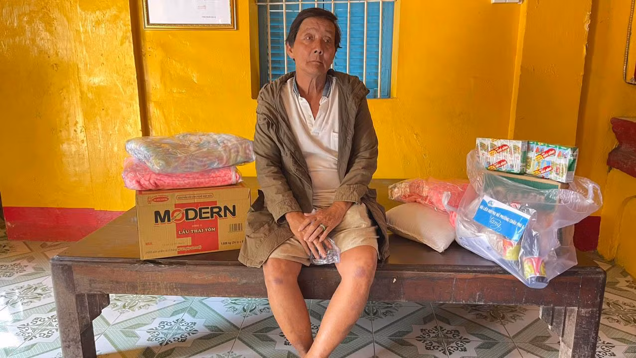 Ông Dân may mắn thoát nạn.