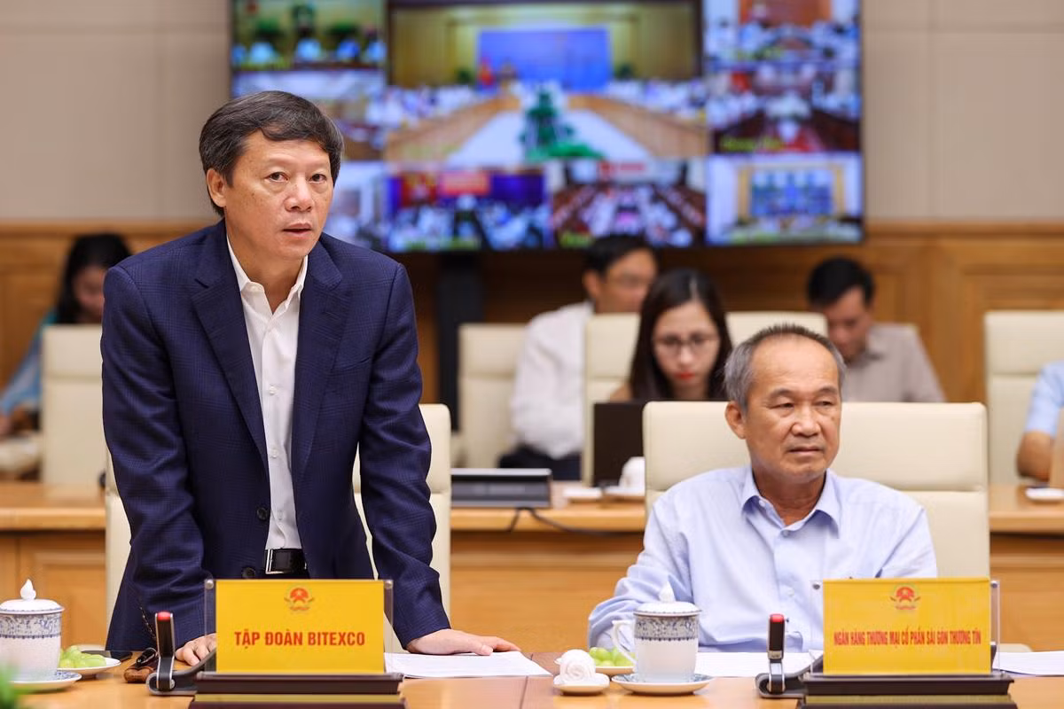 Chủ tịch Tập đoàn Bitexco Vũ Quang Hội phát biểu tại Hội nghị.