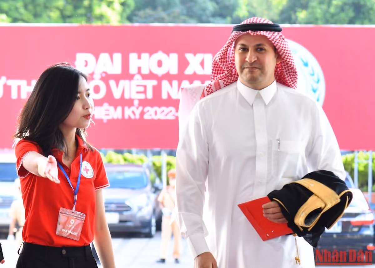 Đại diện các tổ chức nước ngoài, khách mời quốc tế dự đại hội.
