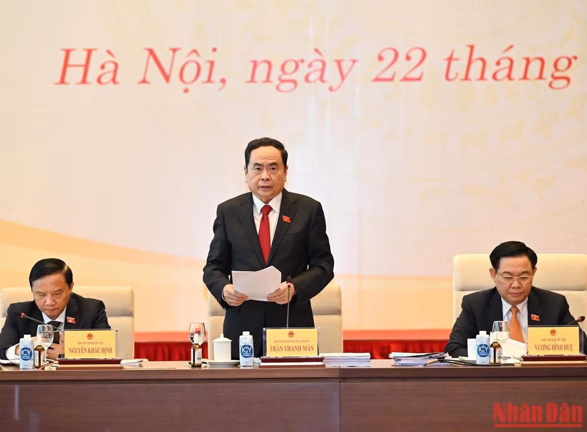 Phó Chủ tịch Thường trực Quốc hội Trần Thanh Mẫn phát biểu tại Hội nghị. Phó Chủ tịch Thường trực Quốc hội Trần Thanh Mẫn phát biểu tại Hội nghị.