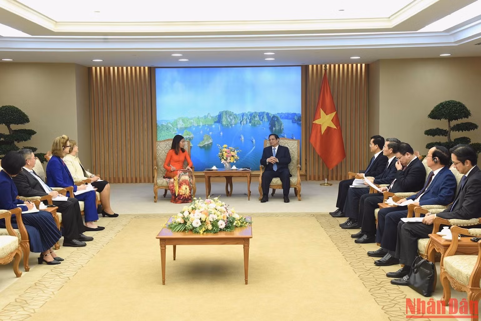 Quang cảnh buổi tiếp. (Ảnh: Trần Hải) Quang cảnh buổi tiếp. (Ảnh: Trần Hải)
