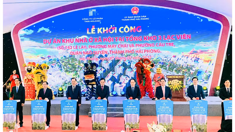 Dự án Khu nhà ở xã hội tại Tổng kho 3 Lạc Viên được khởi công xây dựng từ tháng 3/2023.