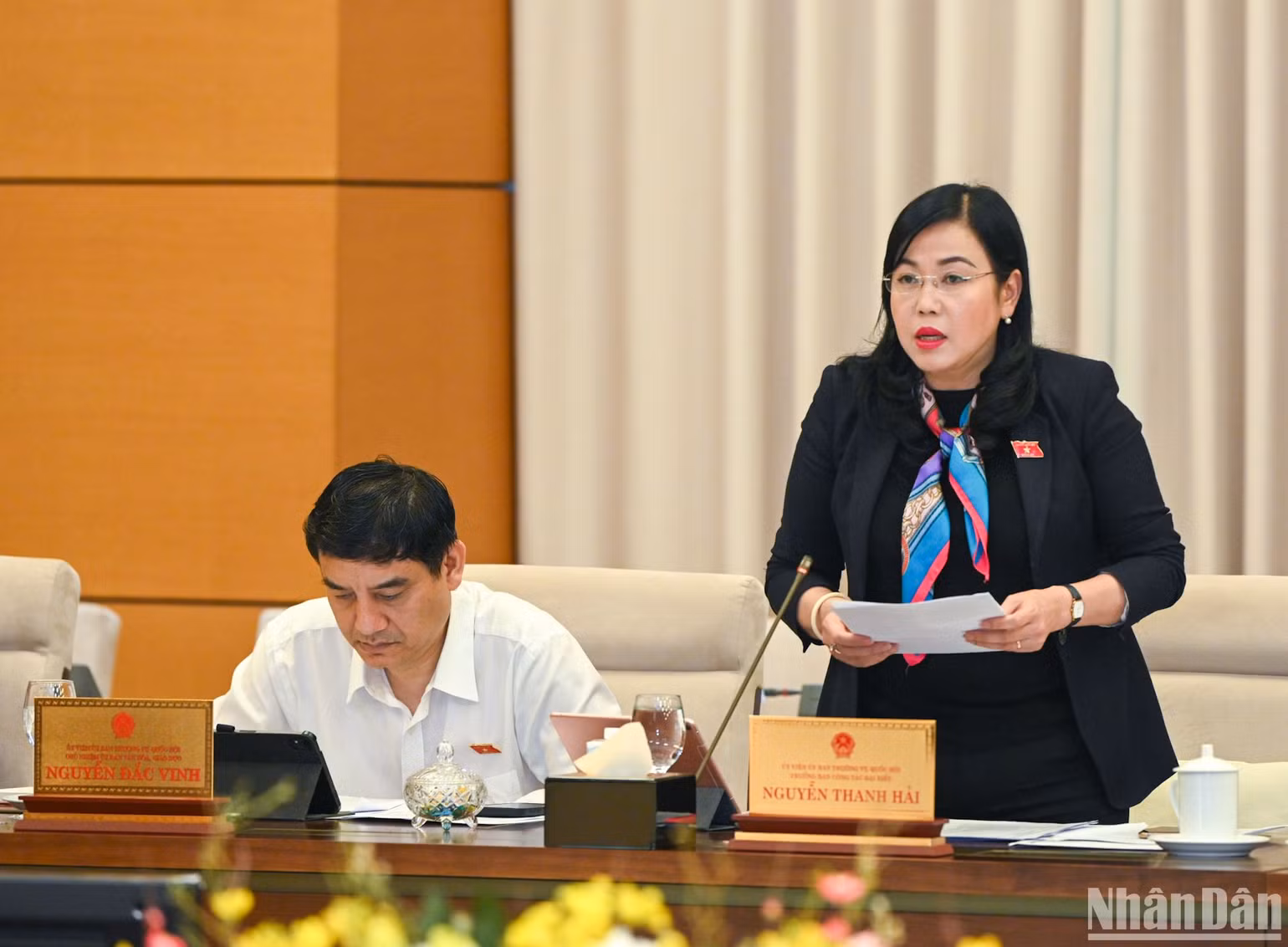 Trưởng ban Công tác đại biểu Nguyễn Thanh Hải phát biểu ý kiến tại phiên họp. Trưởng ban Công tác đại biểu Nguyễn Thanh Hải phát biểu ý kiến tại phiên họp.