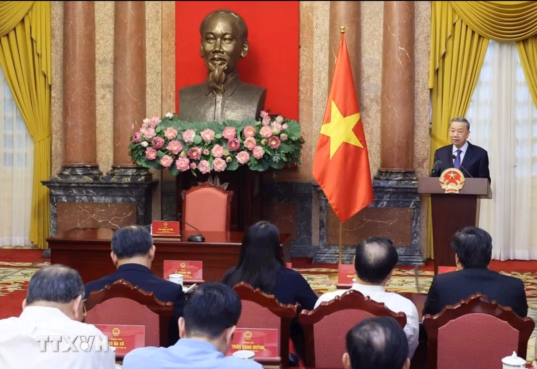 Chủ tịch nước Tô Lâm phát biểu tại buổi gặp mặt. Ảnh: TTXVN Chủ tịch nước Tô Lâm phát biểu tại buổi gặp mặt. Ảnh: TTXVN