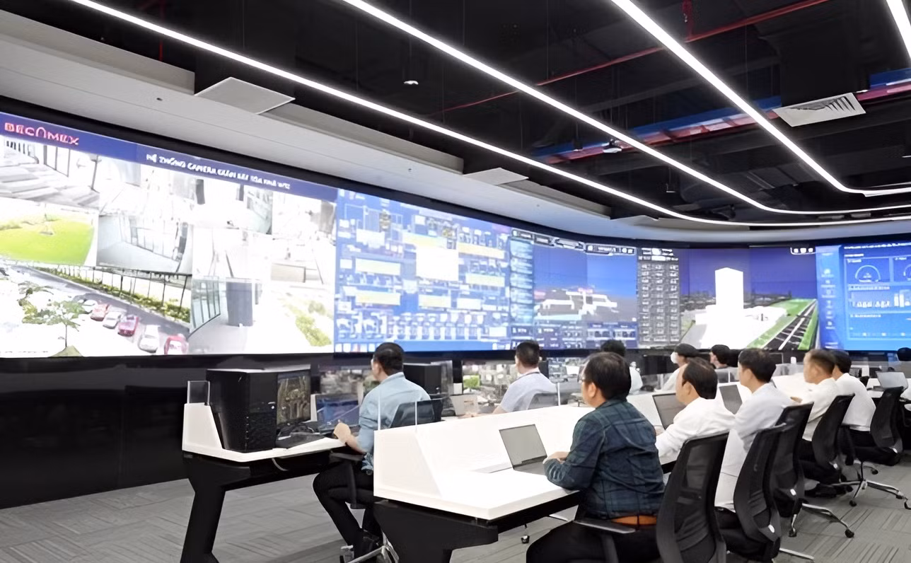 Trung tâm điều hành thông minh Becamex IOC tại Tòa nhà WTC Tower Thành phố mới Bình Dương.