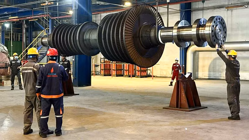Hoạt động trùng tu tổ máy số 2 Nhà máy Nhiệt điện Vũng Áng 1 được bảo đảm hiệu quả, an toàn.