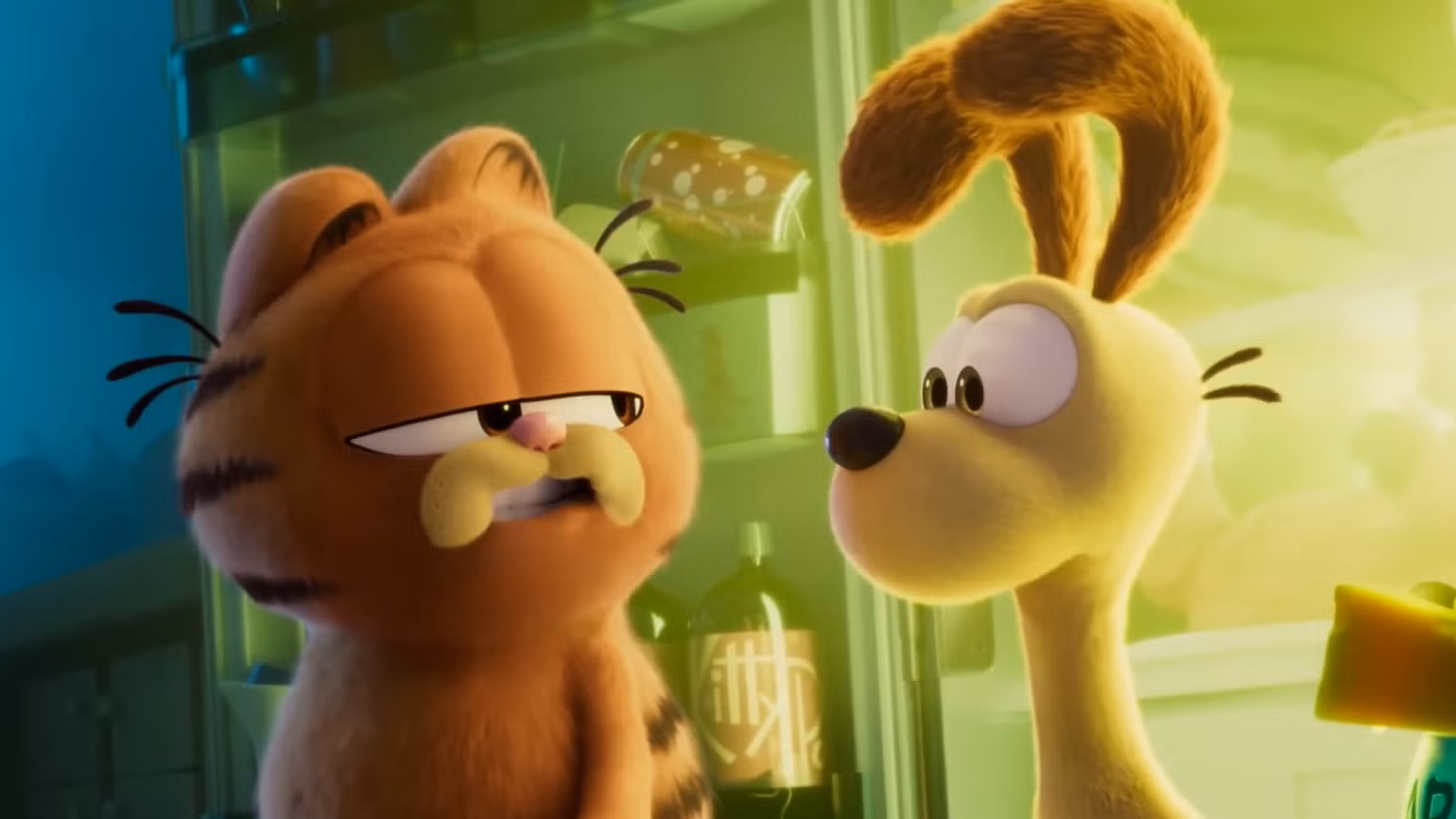 Cặp bài trùng mèo Garfield và chó Odie trước khi bị bắt cóc.