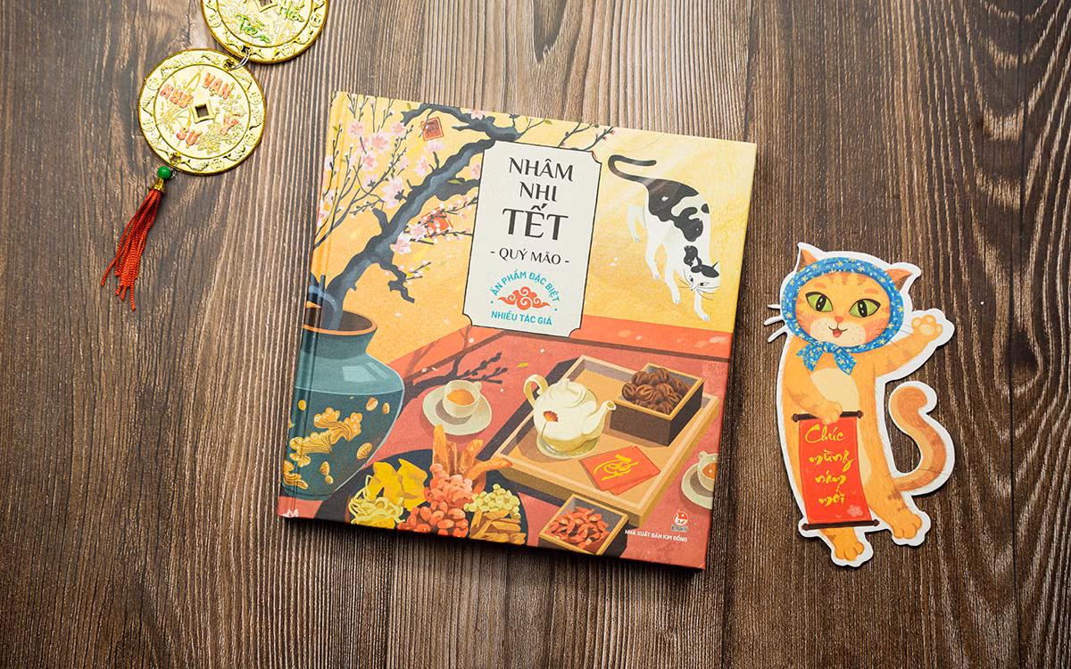 Cuốn "Nhâm nhi Tết Quý Mão" của Nhà xuất bản Kim Đồng. (Ảnh: NXB cung cấp) Cuốn "Nhâm nhi Tết Quý Mão" của Nhà xuất bản Kim Đồng. (Ảnh: NXB cung cấp)