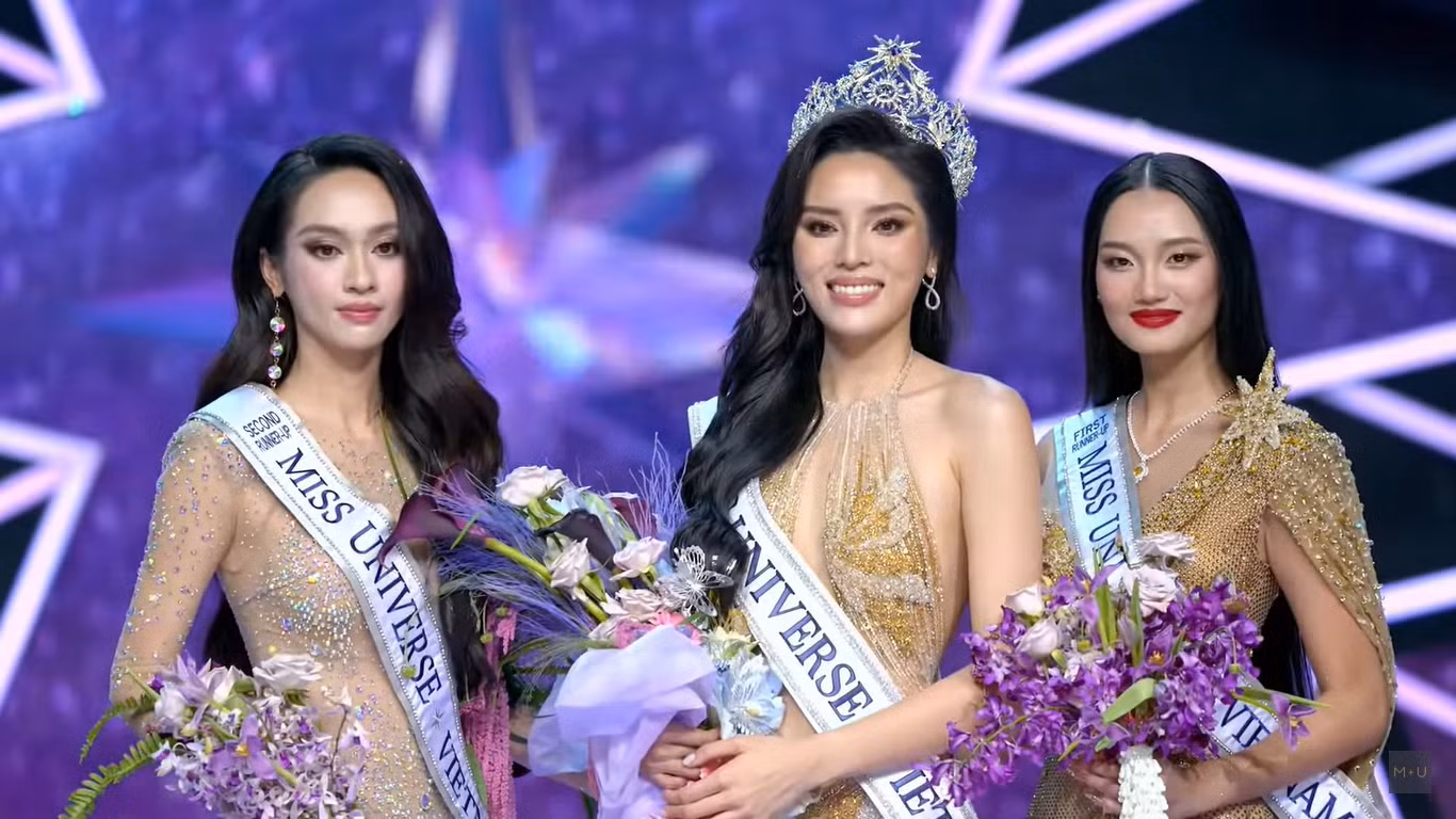Top 3 Miss Universe Vietnam 2024. (Ảnh chụp màn hình) Top 3 Miss Universe Vietnam 2024. (Ảnh chụp màn hình)