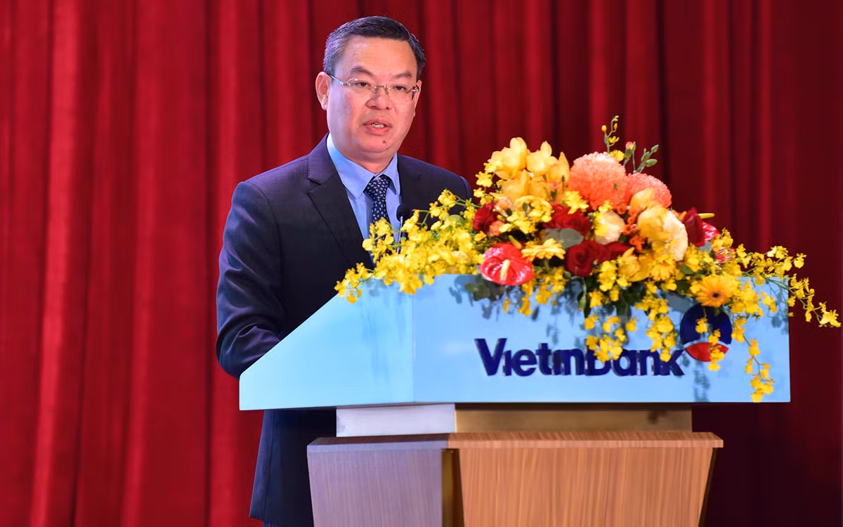 Chủ tịch Hội đồng Quản trị VietinBank Trần Minh Bình phát biểu tại Hội nghị.