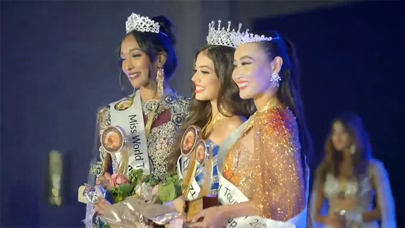 Top 3 của cuộc thi. (Ảnh chụp màn hình) Top 3 của cuộc thi. (Ảnh chụp màn hình)
