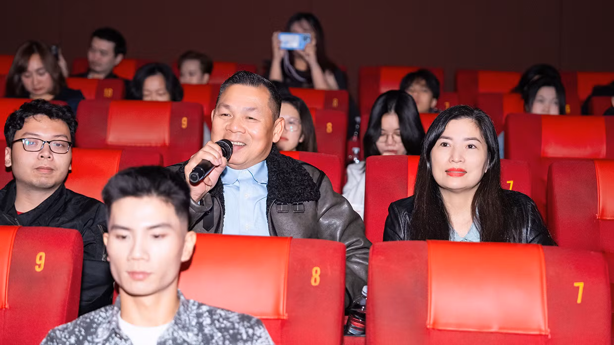Bố mẹ của diễn viên Quốc Anh tại buổi ra mắt phim.