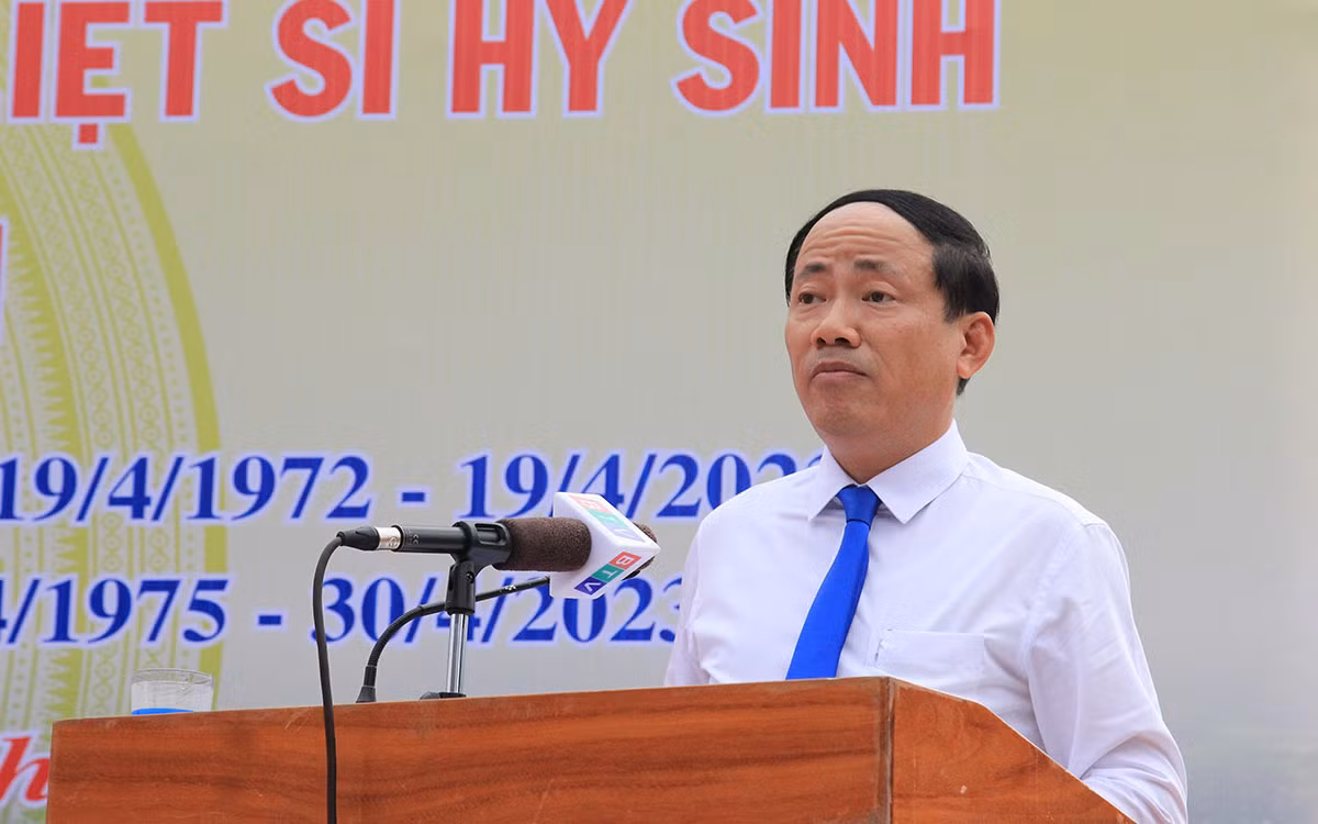 Ông Phạm Anh Tuấn - Chủ tịch UBND tỉnh Bình Định phát biểu tại buổi lễ.