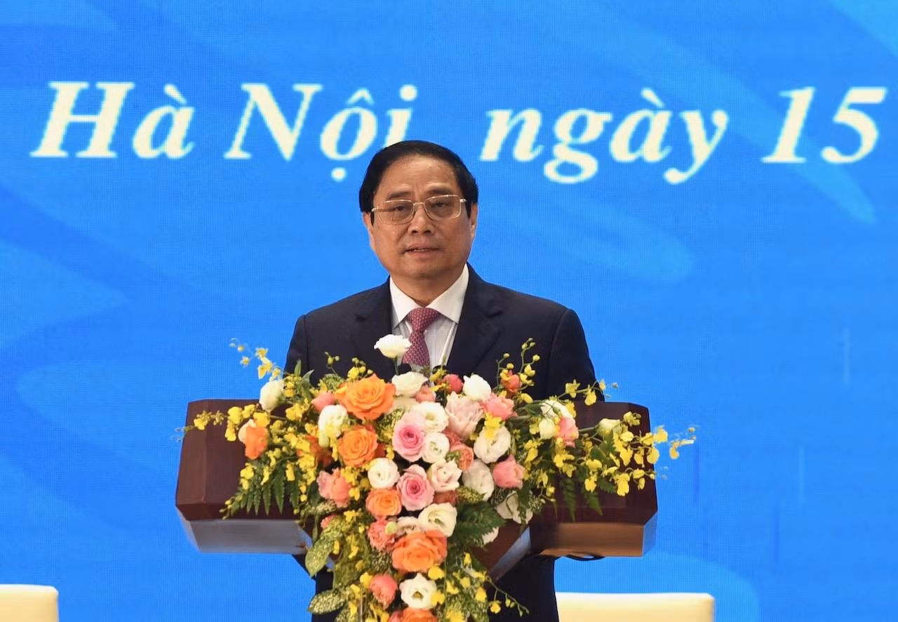 Thủ tướng Phạm Minh Chính phát biểu tại Hội nghị. Thủ tướng Phạm Minh Chính phát biểu tại Hội nghị.