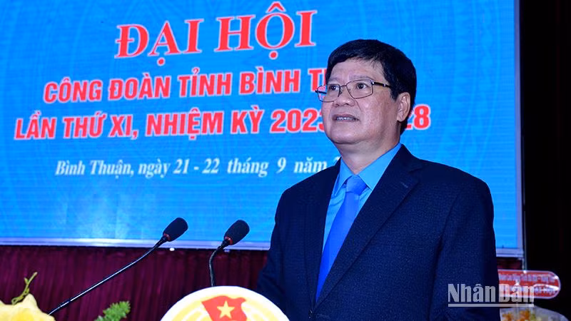 Đồng chí Đỗ Hữu Quy, được bầu làm Chủ tịch Liên đoàn Lao động tỉnh Bình Thuận, nhiệm kỳ 2023-2028.