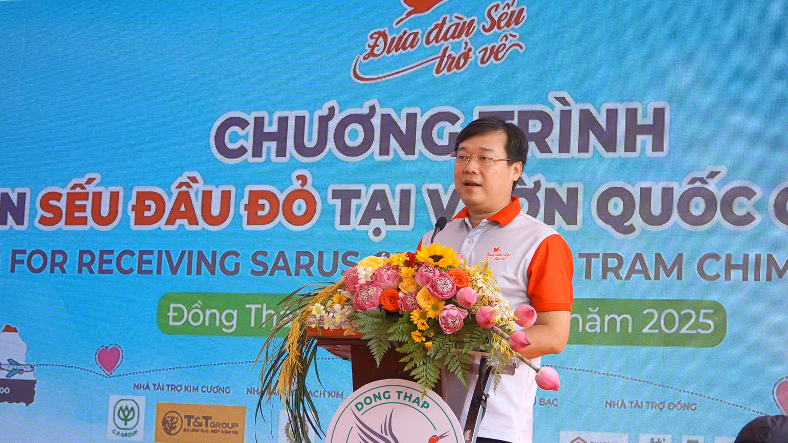 Bí thư Tỉnh ủy Đồng Tháp Lê Quốc Phong phát biểu tại chương trình. (Ảnh: HỮU NGHĨA)