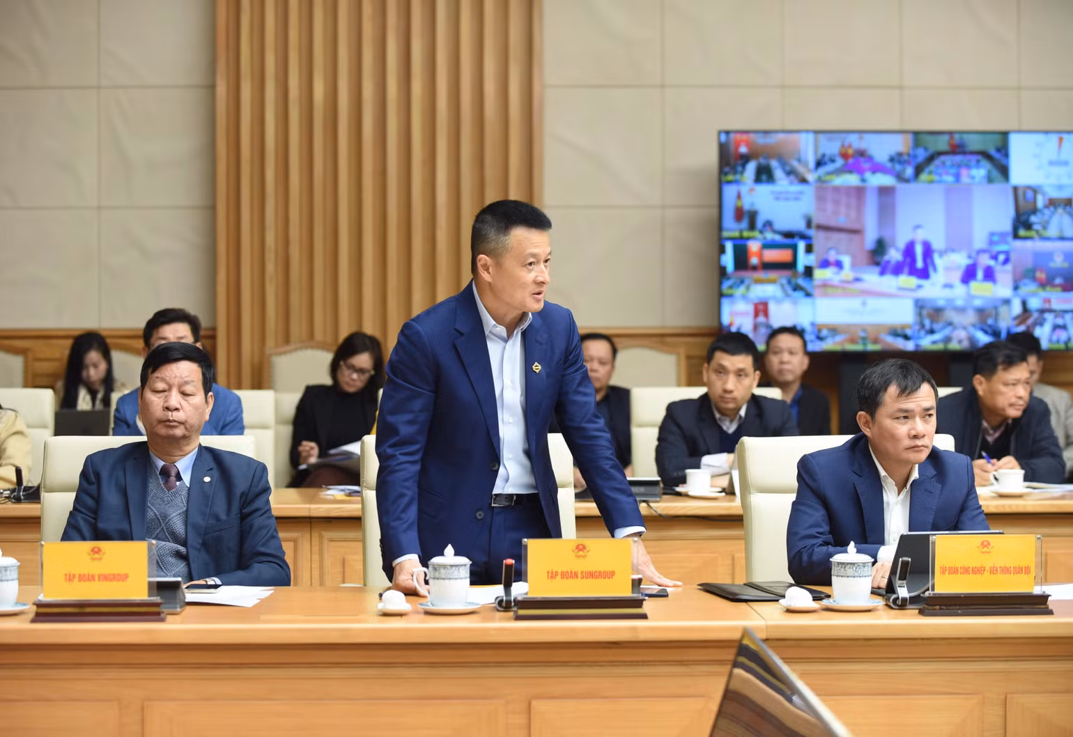 Đại diện Tập đoàn Sun Group phát biểu.