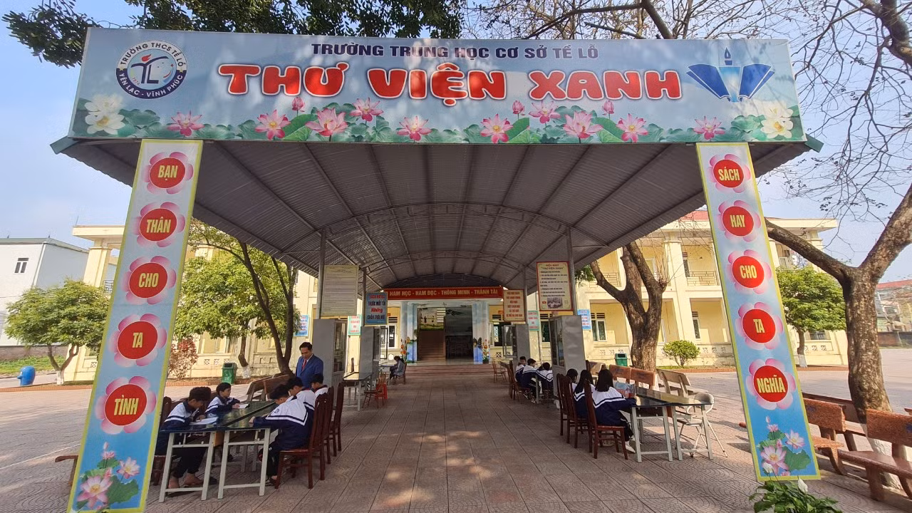 Thư viện xanh trường THCS Tề Lỗ (huyện Yên Lạc).