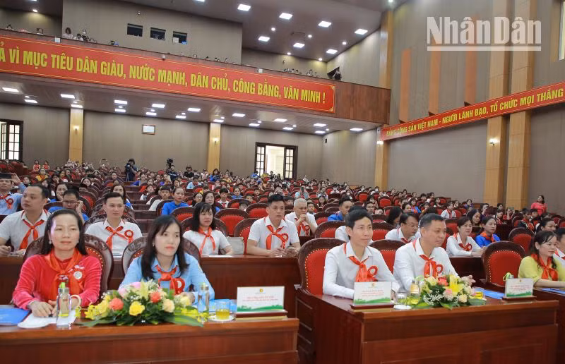 Các đại biểu dự Đại hội Cháu ngoan Bác Hồ tỉnh Sơn La lần thứ XI, nhiệm kỳ 2023-2028.