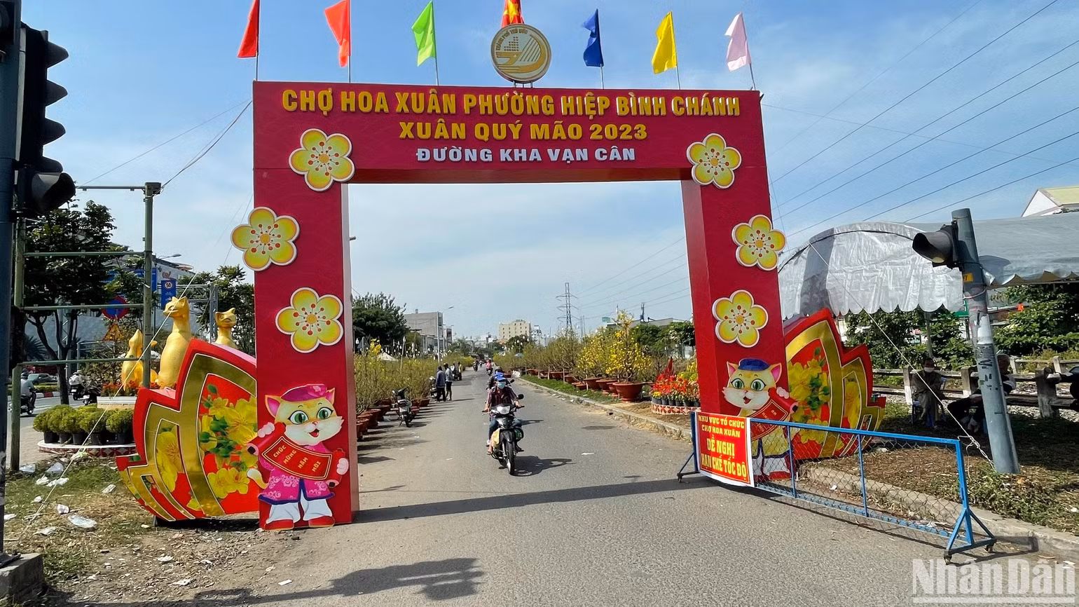 Chợ hoa Tết phường Hiệp Bình Chánh, chủ yếu bán mai vàng vắng bóng người hỏi mua trong ngày 29 Tết.