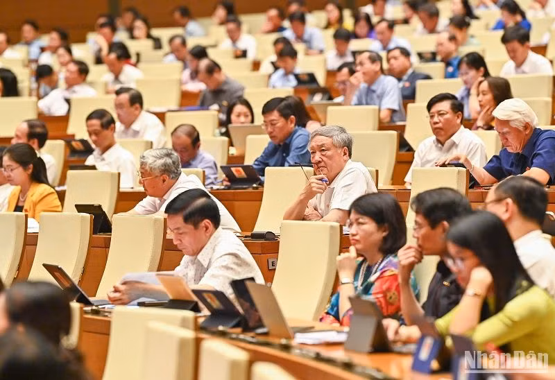 Các đại biểu dự phiên họp. (Ảnh: DUY LINH) Các đại biểu dự phiên họp. (Ảnh: DUY LINH)