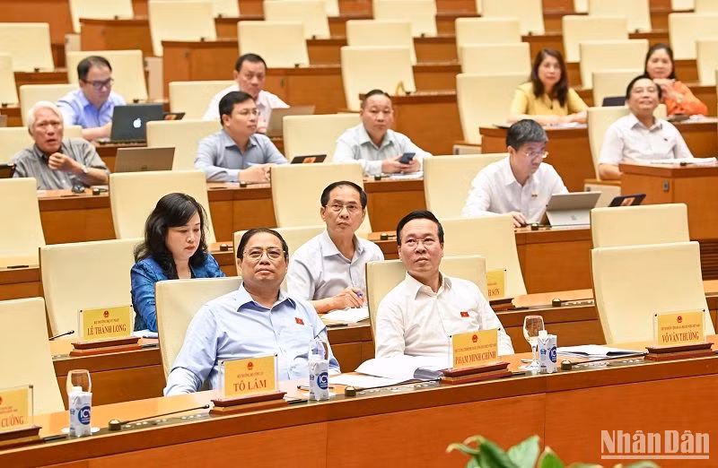 Chủ tịch nước Võ Văn Thưởng và Thủ tướng Chính phủ Phạm Minh Chính tham dự phiên chất vấn. (Ảnh: DUY LINH) Chủ tịch nước Võ Văn Thưởng và Thủ tướng Chính phủ Phạm Minh Chính tham dự phiên chất vấn. (Ảnh: DUY LINH)