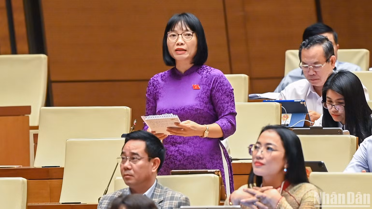 Đại biểu Quốc hội Nguyễn Thị Việt Nga (đoàn Hải Dương). (Ảnh: DUY LINH) Đại biểu Quốc hội Nguyễn Thị Việt Nga (đoàn Hải Dương). (Ảnh: DUY LINH)