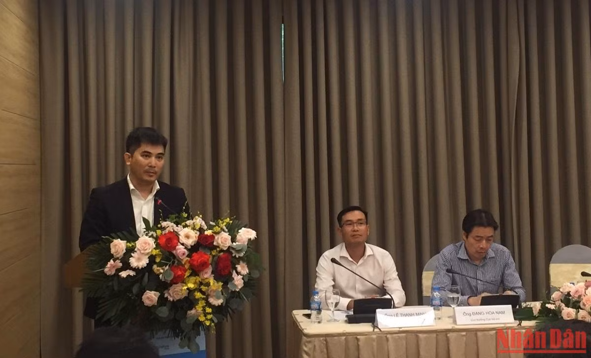 Ông Nguyễn Đức Tuân, Giám đốc Trung tâm Ứng cứu khẩn cấp không gian mạng Việt Nam phát biểu tại buổi lễ.