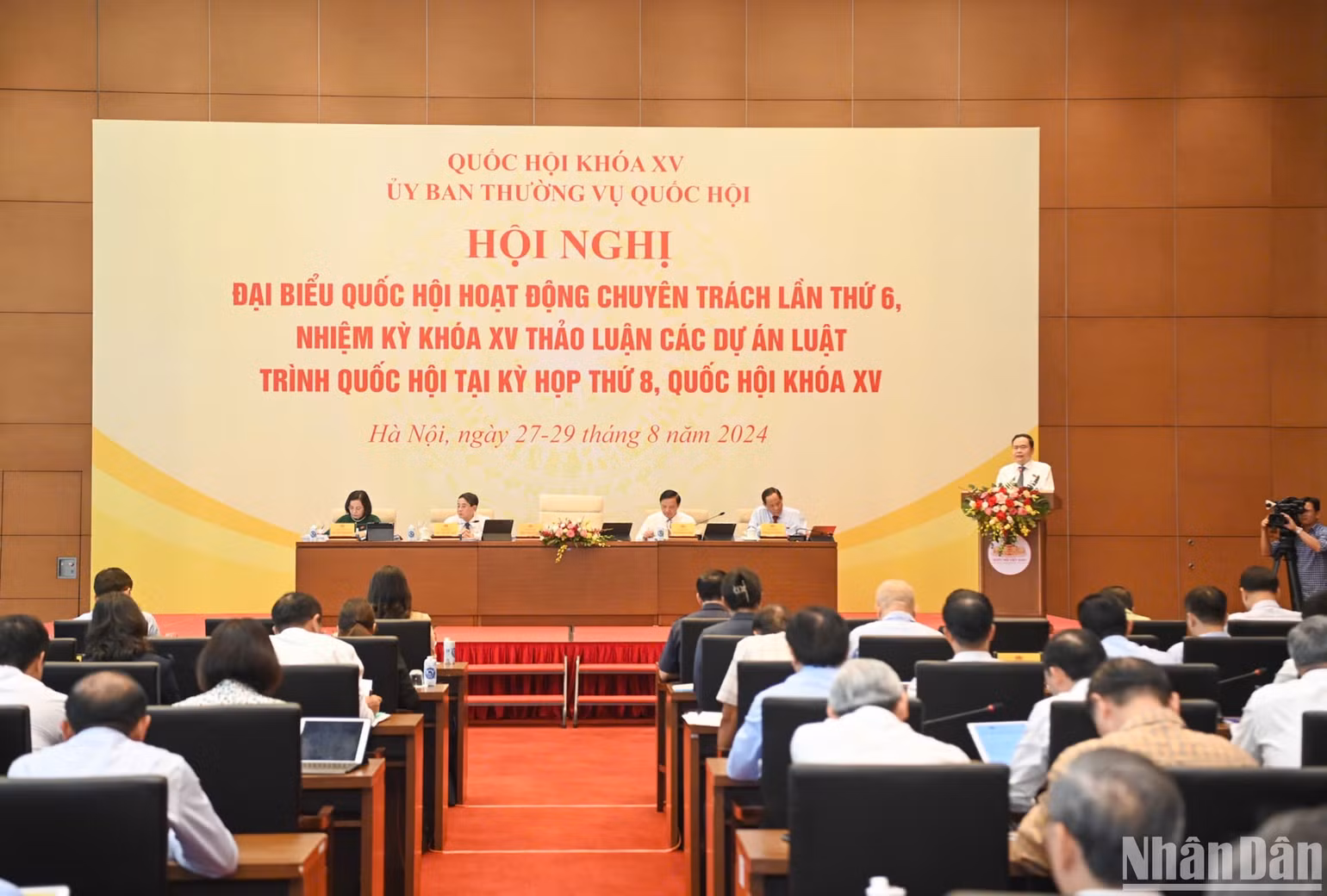 Quang cảnh Hội nghị sáng 27/8. (Ảnh: DUY LINH) Quang cảnh Hội nghị sáng 27/8. (Ảnh: DUY LINH)