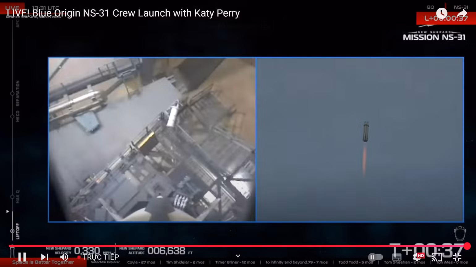 Đây là chuyến bay thứ 31 vào không gian và chuyến thứ 11 mang con người vào không gian do công ty công nghệ Blue Origin (Hoa Kỳ) thực hiện. Đây là chuyến bay thứ 31 vào không gian và chuyến thứ 11 mang con người vào không gian do công ty công nghệ Blue Origin (Hoa Kỳ) thực hiện.