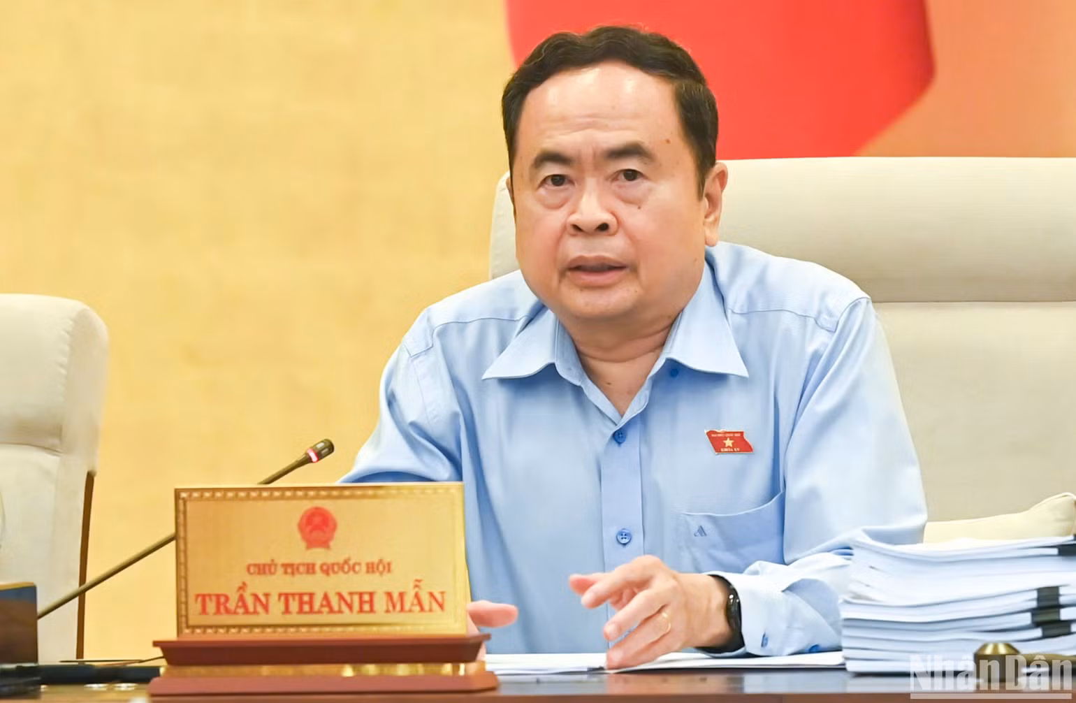 Chủ tịch Quốc hội Trần Thanh Mẫn góp ý kiến vào dự thảo Luật. (Ảnh: DUY LINH) Chủ tịch Quốc hội Trần Thanh Mẫn góp ý kiến vào dự thảo Luật. (Ảnh: DUY LINH)