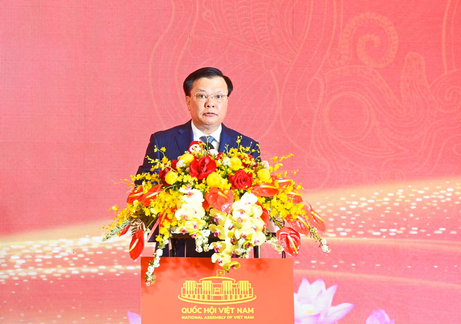 Bí thư Thành ủy Hà Nội Đinh Tiến Dũng phát biểu chào mừng hội nghị. (Ảnh: DUY LINH) Bí thư Thành ủy Hà Nội Đinh Tiến Dũng phát biểu chào mừng hội nghị. (Ảnh: DUY LINH)