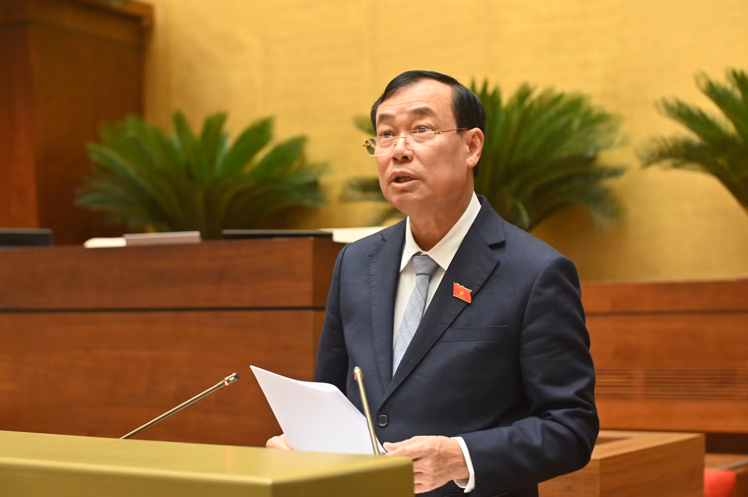 Chủ nhiệm Ủy ban Quốc phòng, An ninh và Đối ngoại của Quốc Lê Tấn Tới. (Ảnh: BÙI GIANG)
