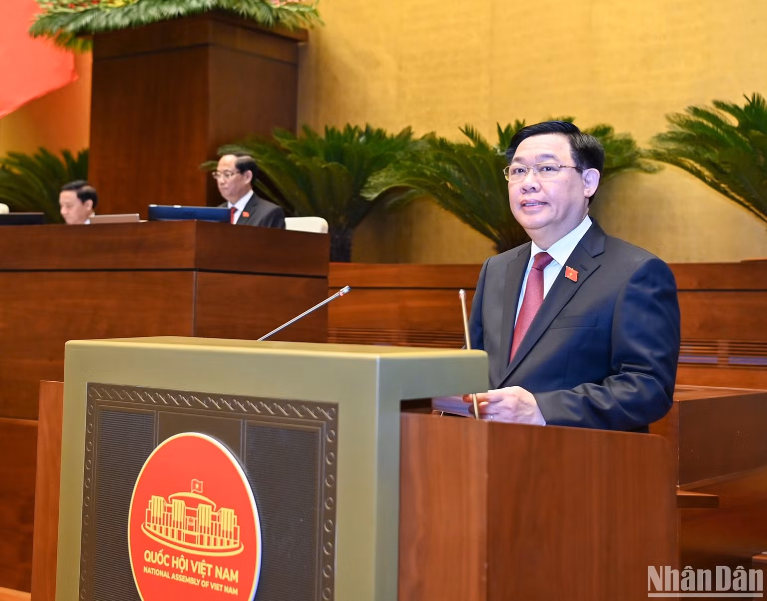 Chủ tịch Quốc hội Vương Đình Huệ phát biểu khai mạc. (Ảnh: DUY LINH) Chủ tịch Quốc hội Vương Đình Huệ phát biểu khai mạc. (Ảnh: DUY LINH)