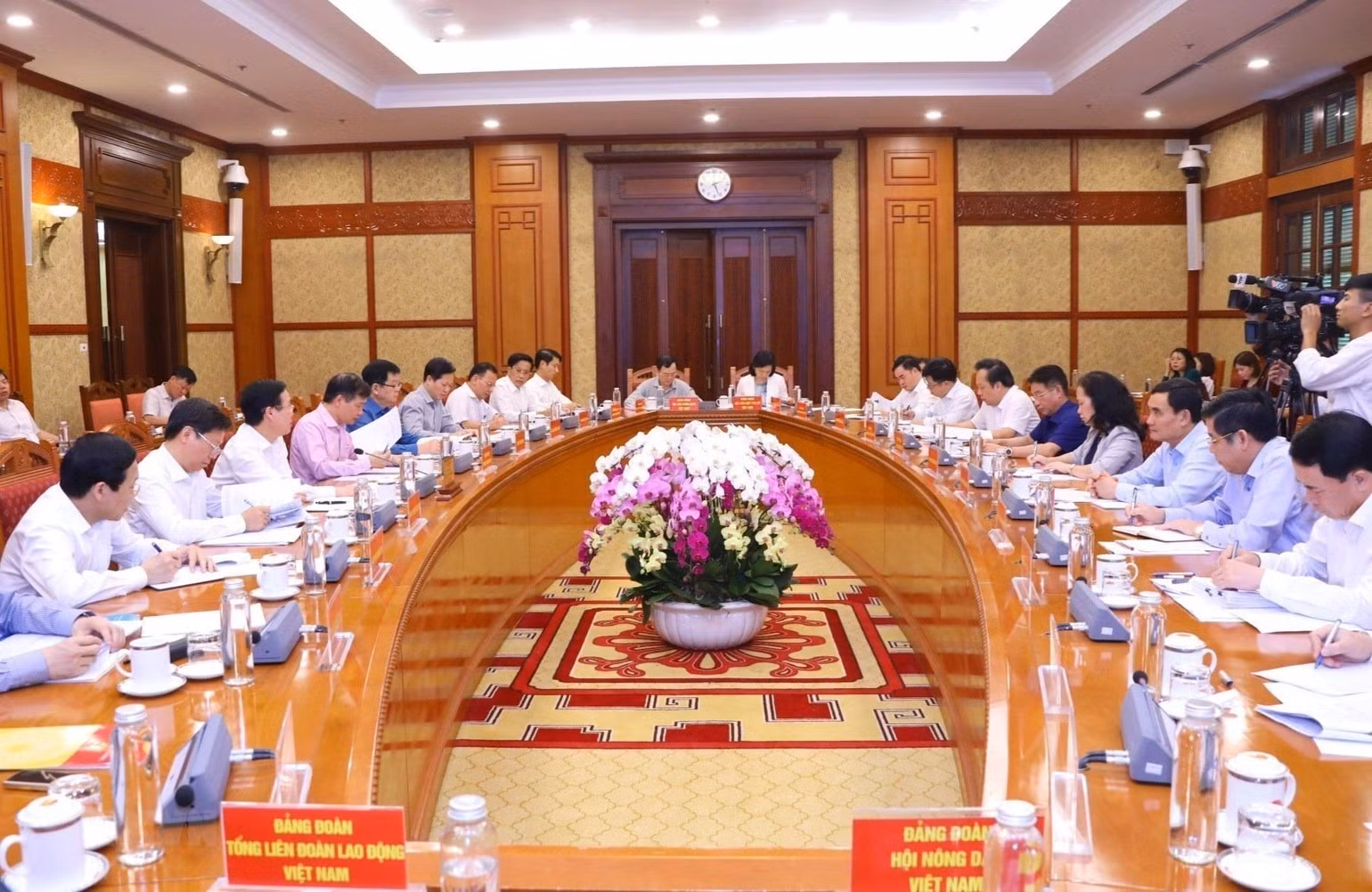 Quang cảnh cuộc giao ban công tác quý III/2022. (Ảnh: TTXVN) Quang cảnh cuộc giao ban công tác quý III/2022. (Ảnh: TTXVN)