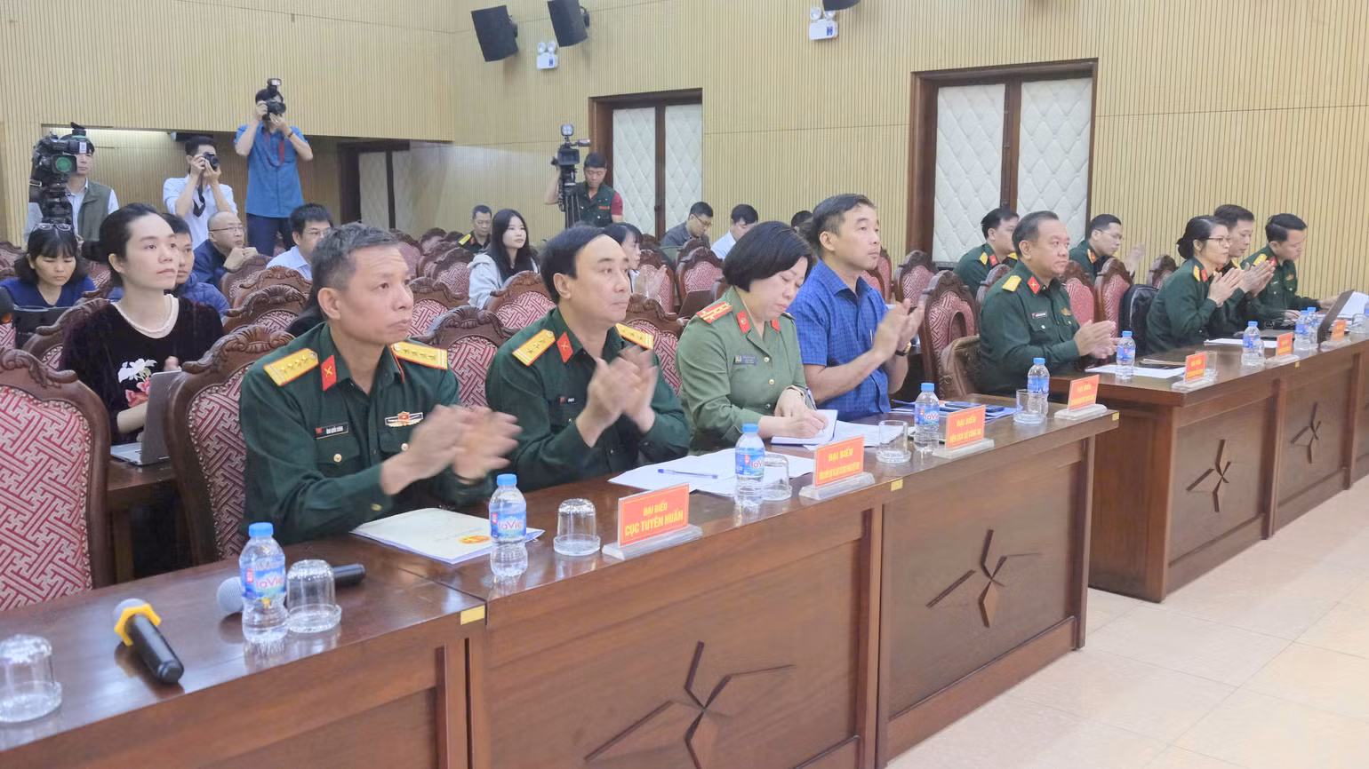 Các đại biểu dự họp báo. (Ảnh: NINH CƠ) Các đại biểu dự họp báo. (Ảnh: NINH CƠ)