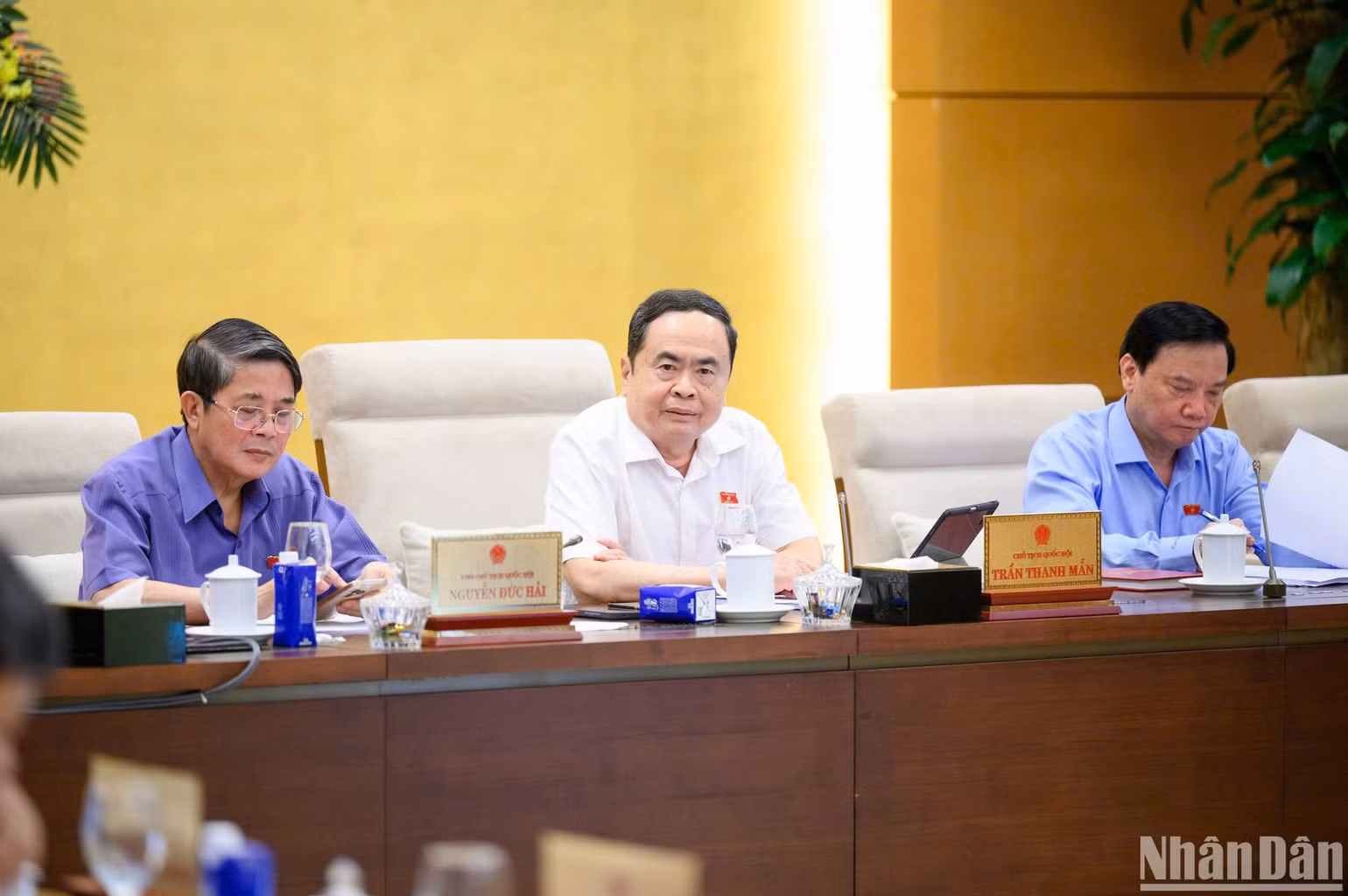 Chủ tịch Quốc hội Trần Thanh Mẫn phát biểu ý kiến. (Ảnh: DUY LINH)