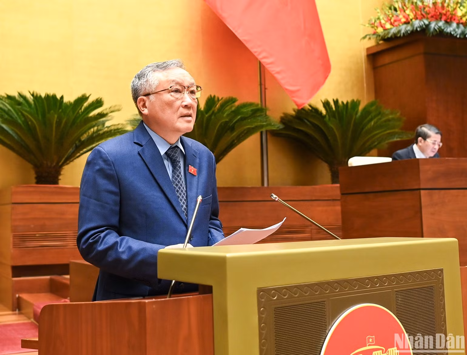 Chánh án Tòa án nhân dân tối cao Nguyễn Hòa Bình cho biết, trên cơ sở thực hiện quyết liệt, đồng bộ, hiệu quả các giải pháp toàn diện, công tác của các tòa án đã có nhiều chuyển biến tích cực. (Ảnh: DUY LINH)