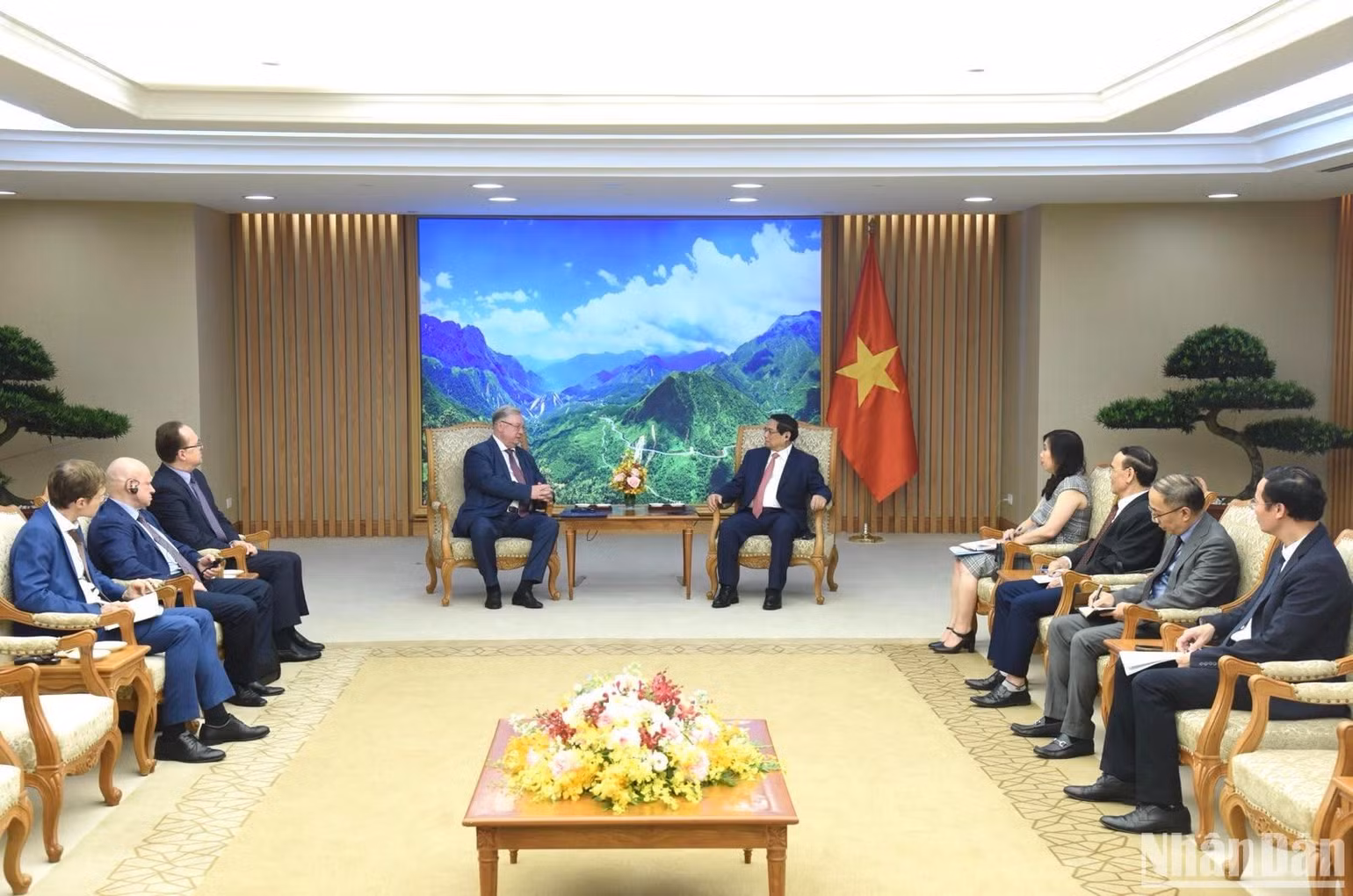 Quang cảnh buổi tiếp. (Ảnh: TRẦN HẢI) Quang cảnh buổi tiếp. (Ảnh: TRẦN HẢI)