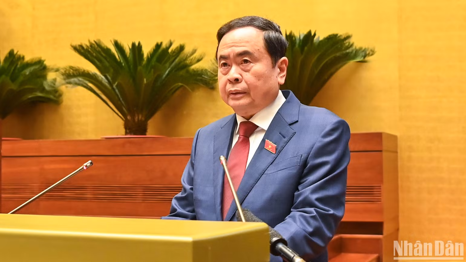 Chủ tịch Quốc hội Trần Thanh Mẫn phát biểu khai mạc Kỳ họp. (Ảnh: DUY LINH) Chủ tịch Quốc hội Trần Thanh Mẫn phát biểu khai mạc Kỳ họp. (Ảnh: DUY LINH)