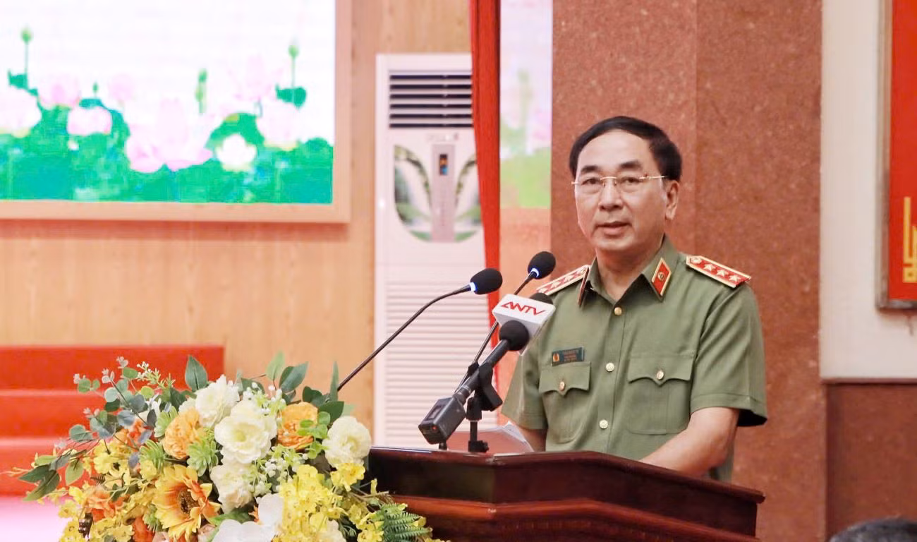 Đồng chí Thượng tướng Trần Quốc Tỏ, Thứ trưởng Công an phát biểu kết luận hội thảo.