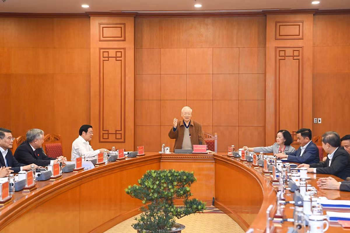 [Ảnh] Tổng Bí thư Nguyễn Phú Trọng chủ trì cuộc họp Thường trực Ban chỉ đạo Trung ương về phòng, chống tham nhũng, tiêu cực ảnh 8