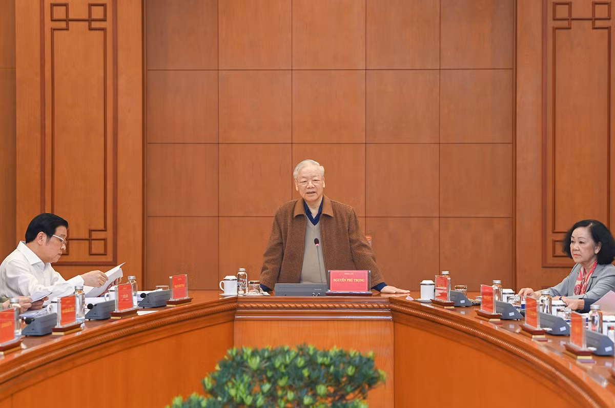 [Ảnh] Tổng Bí thư Nguyễn Phú Trọng chủ trì cuộc họp Thường trực Ban chỉ đạo Trung ương về phòng, chống tham nhũng, tiêu cực ảnh 1