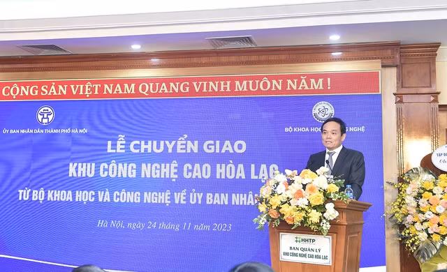 Phó Thủ tướng Chính phủ Trần Lưu Quang phát biểu ý kiến tại buổi lễ. (Ảnh: VGP)