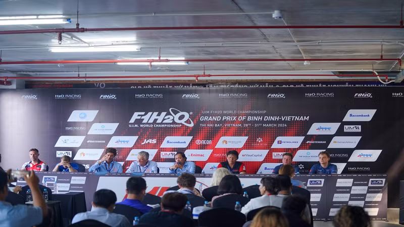 Họp báo công bố kết quả thi đấu chặng đua Grand Prix of Binh Dinh 2024.