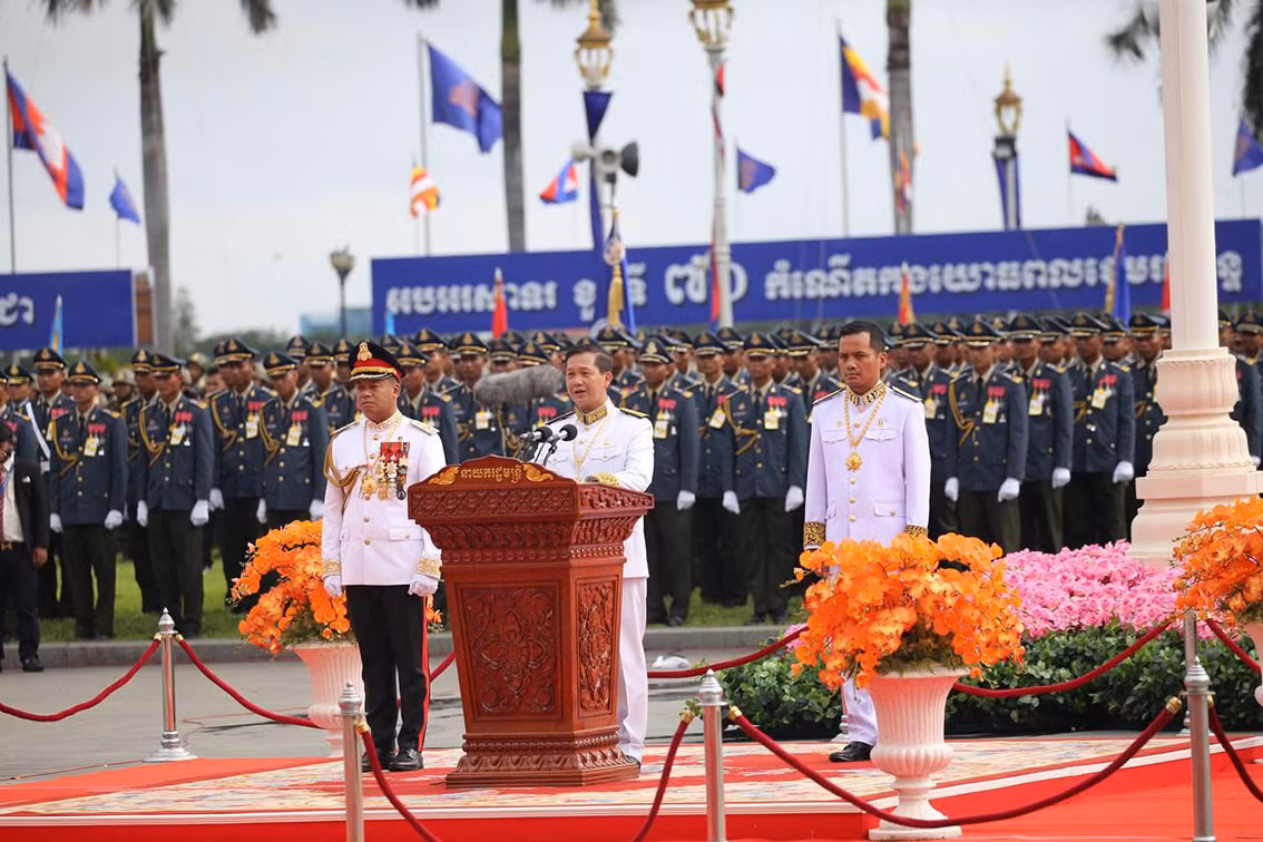 Thủ tướng Chính phủ Samdech Thipadi Hun Manet khẳng định quyết tâm thúc đẩy đất nước phát triển mạnh mẽ. (Ảnh: Fresh News) Thủ tướng Chính phủ Samdech Thipadi Hun Manet khẳng định quyết tâm thúc đẩy đất nước phát triển mạnh mẽ. (Ảnh: Fresh News)